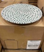 CASE OF DUDSON MOSAIC GREEN 8 7/8" PLATES - 24/CASE, MADE IN ENGLAND