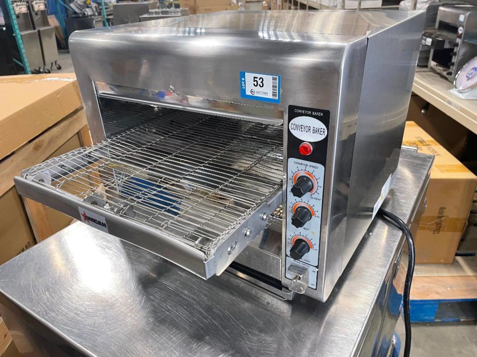 OMCAN 11387 CONVEYOR OVEN WITH 14" CONVEYOR BELT