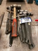 Lot of (6) Ball Peen Hammers, (3) Welding Chipping Hammers, etc.