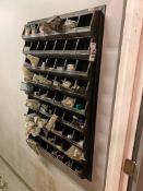 63-Compartment Wall-Mount Parts Shelf w/ Asst. Fasteners