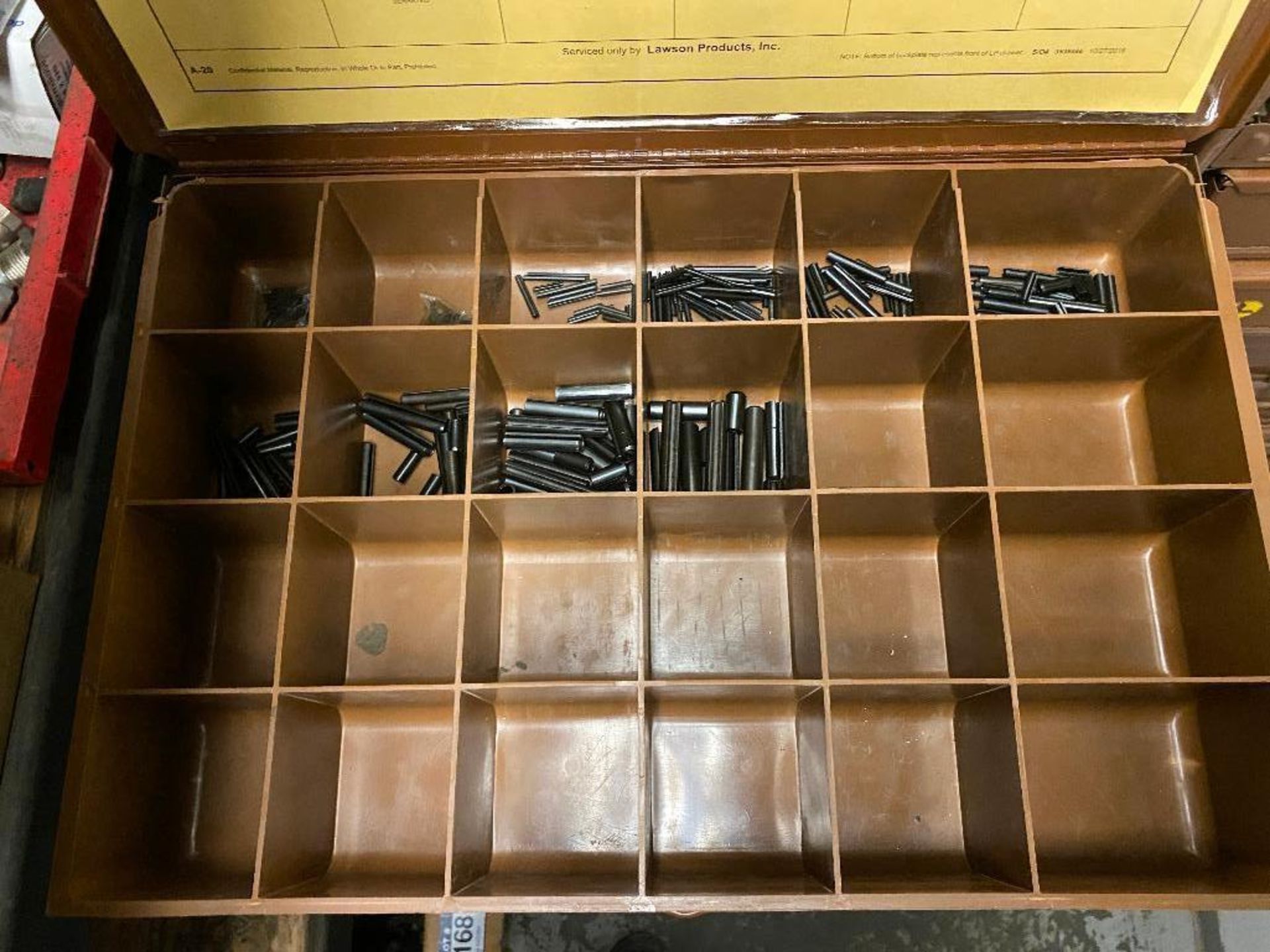 Lawson Products 12-Drawer Parts Cases w/ Stand, Asst. Screws, Maretts, Terminal Connectors, Washers, - Image 3 of 13