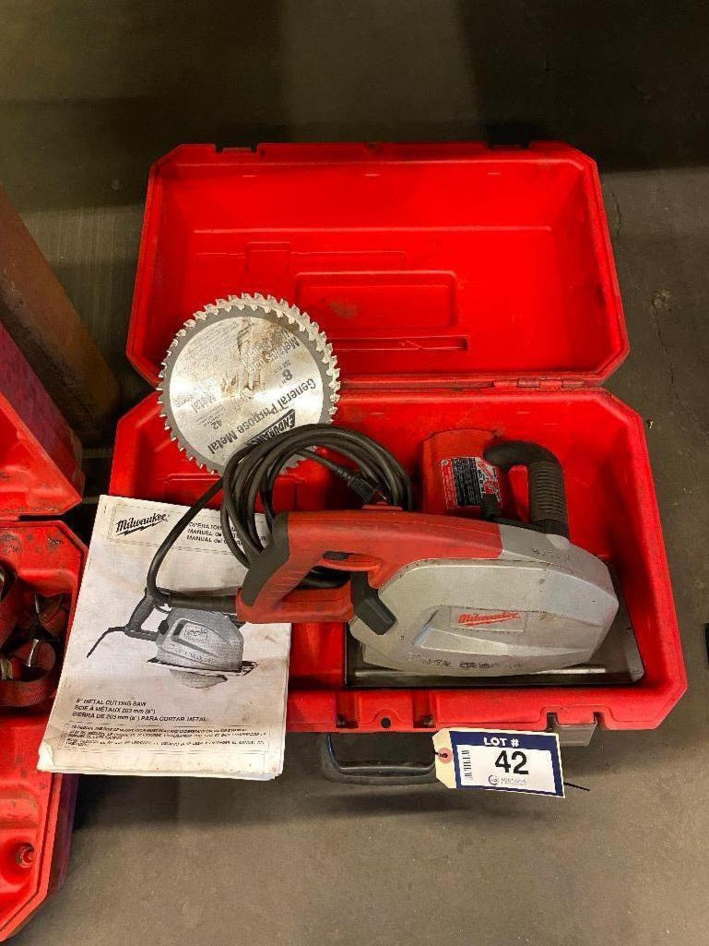 Milwaukee 8" Metal Cutting Saw w/ Blades, Case, etc.