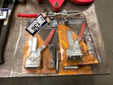 Lot of (4) 750lb. Horizontal Toggle Clamps