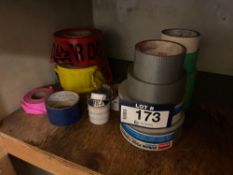 Lot of Asst. Duct Tape, Safety Ribbon, Painters Tape, etc.