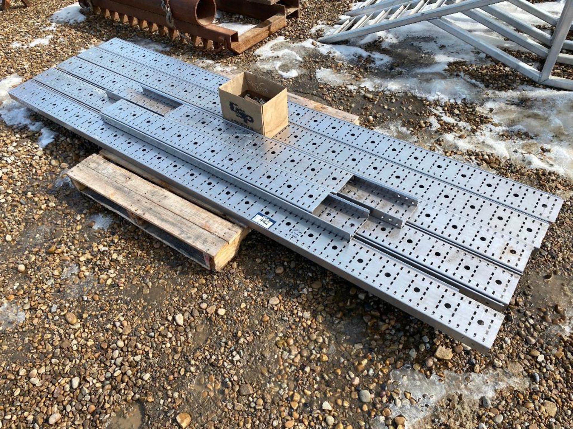 Lot of Approx. (10) 118" X 6" X 2" Aluminum Cable Trays