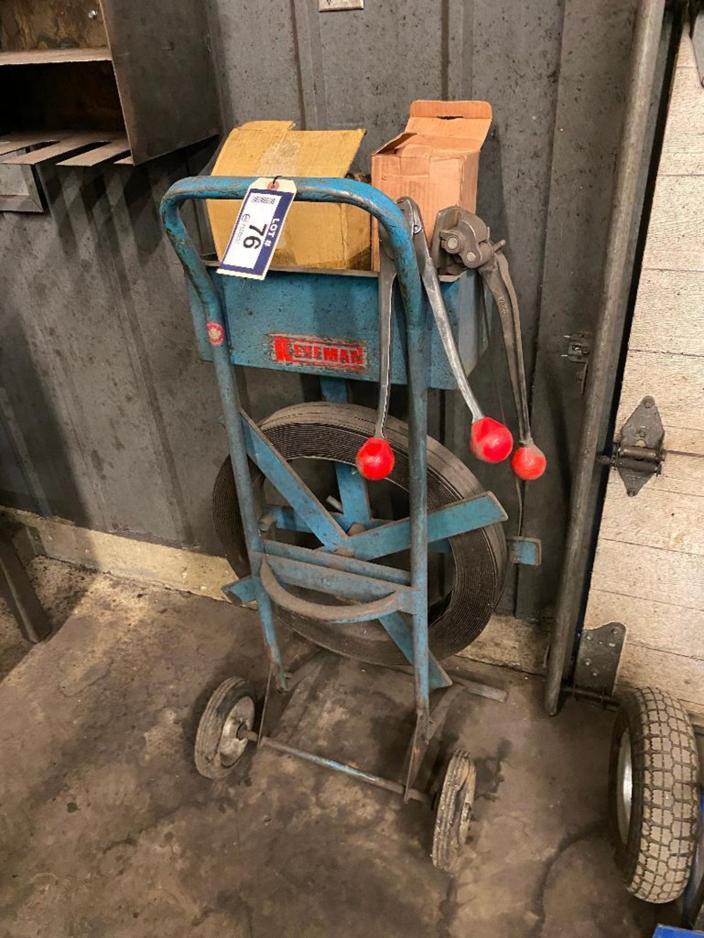 Redeman Steel Banding Cart w/ Tensioner, Crimper, Clips, etc. - Image 2 of 4