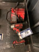 Milwaukee 1/4" Impact Driver w/ (1) Battery, Charger, etc.
