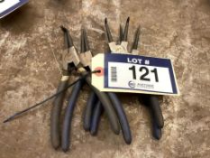 Lot of (4) Asst. Snap Ring Pliers