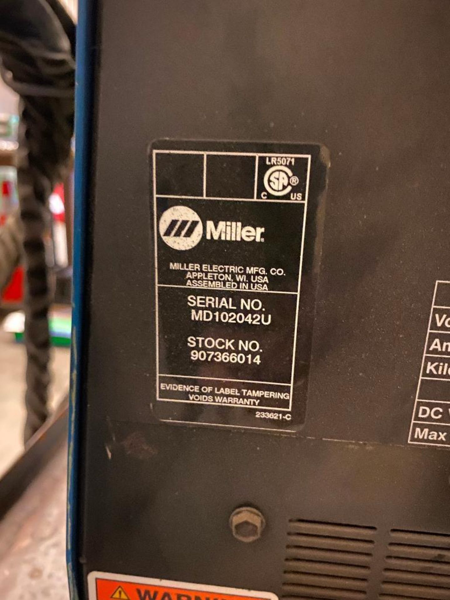 Miller XMT 350 Mpa Welder w/ Miller XR Control Extended Reach Wire Feeder, Miller XR Aluma-Pro Gun, - Image 6 of 10