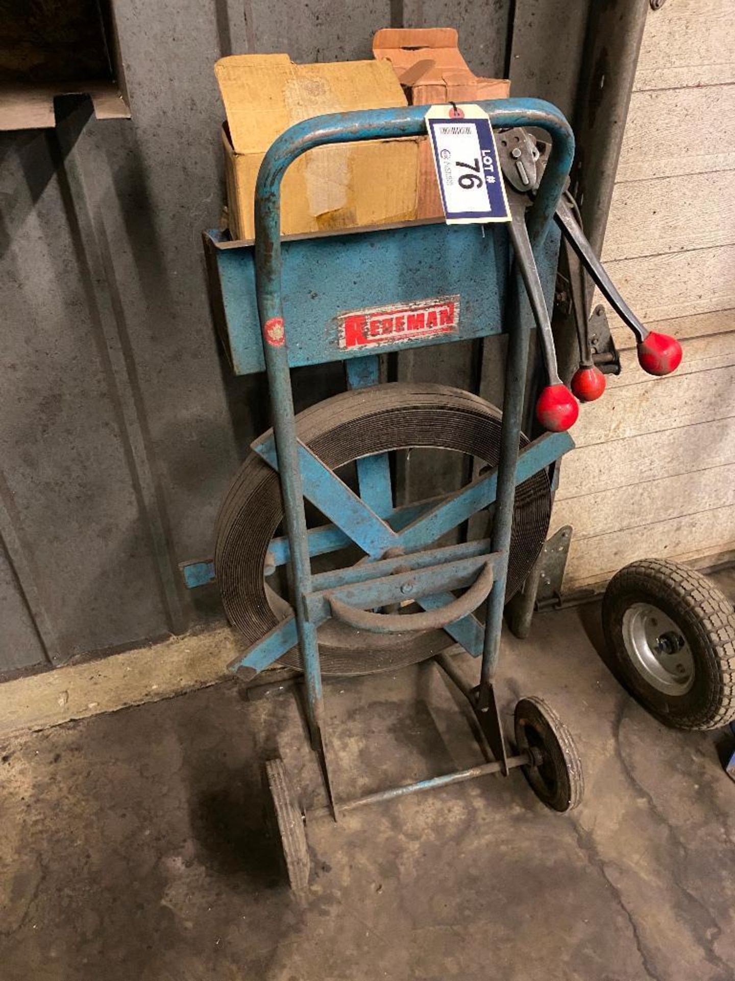 Redeman Steel Banding Cart w/ Tensioner, Crimper, Clips, etc.