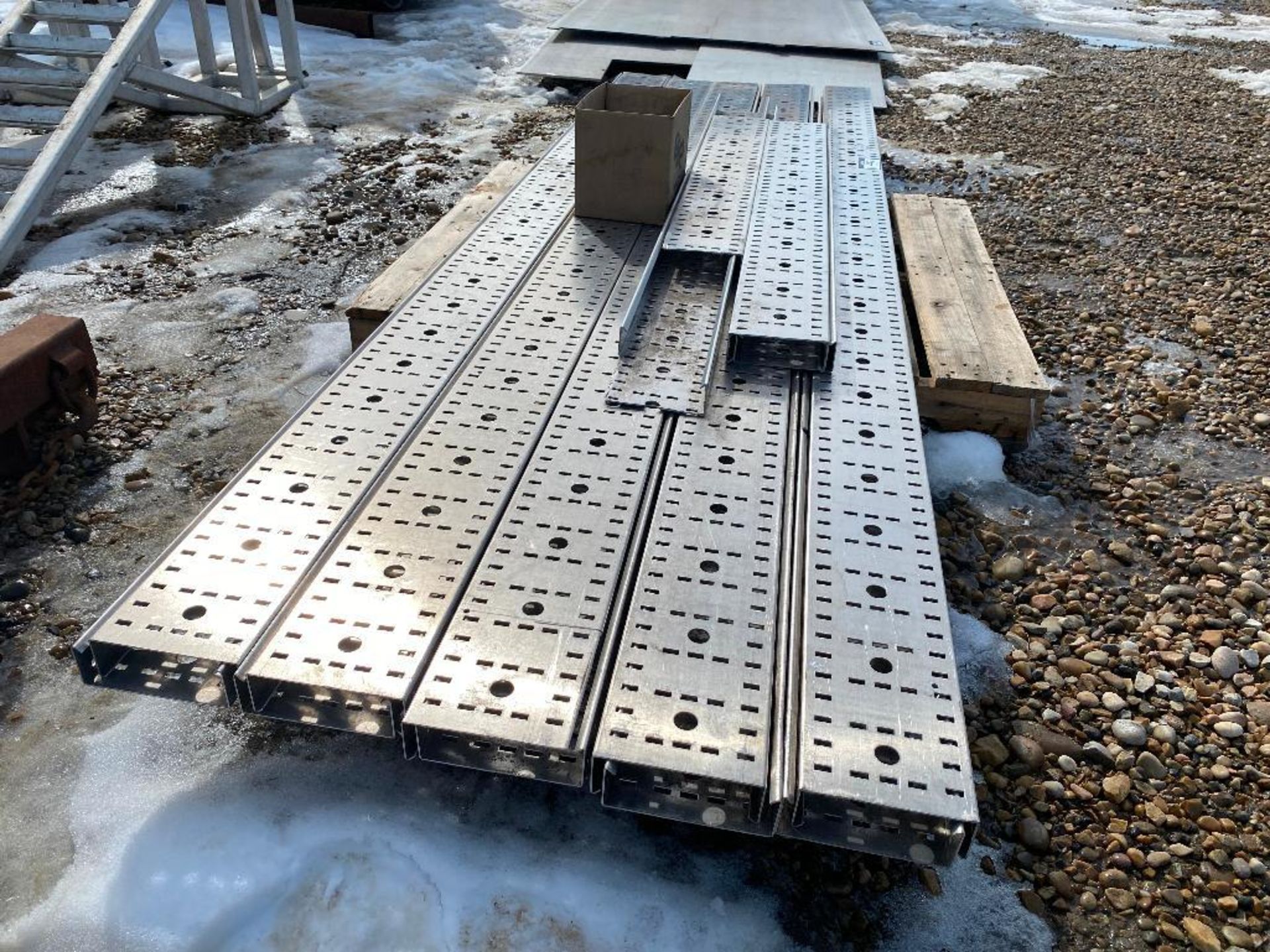 Lot of Approx. (10) 118" X 6" X 2" Aluminum Cable Trays - Image 2 of 2