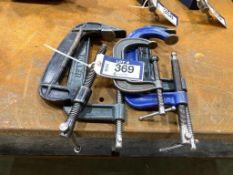 Lot of (5) Asst. C-Clamps