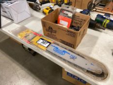 Lot of 20" Chainsaw Blade, Chainsaw Chains, etc.