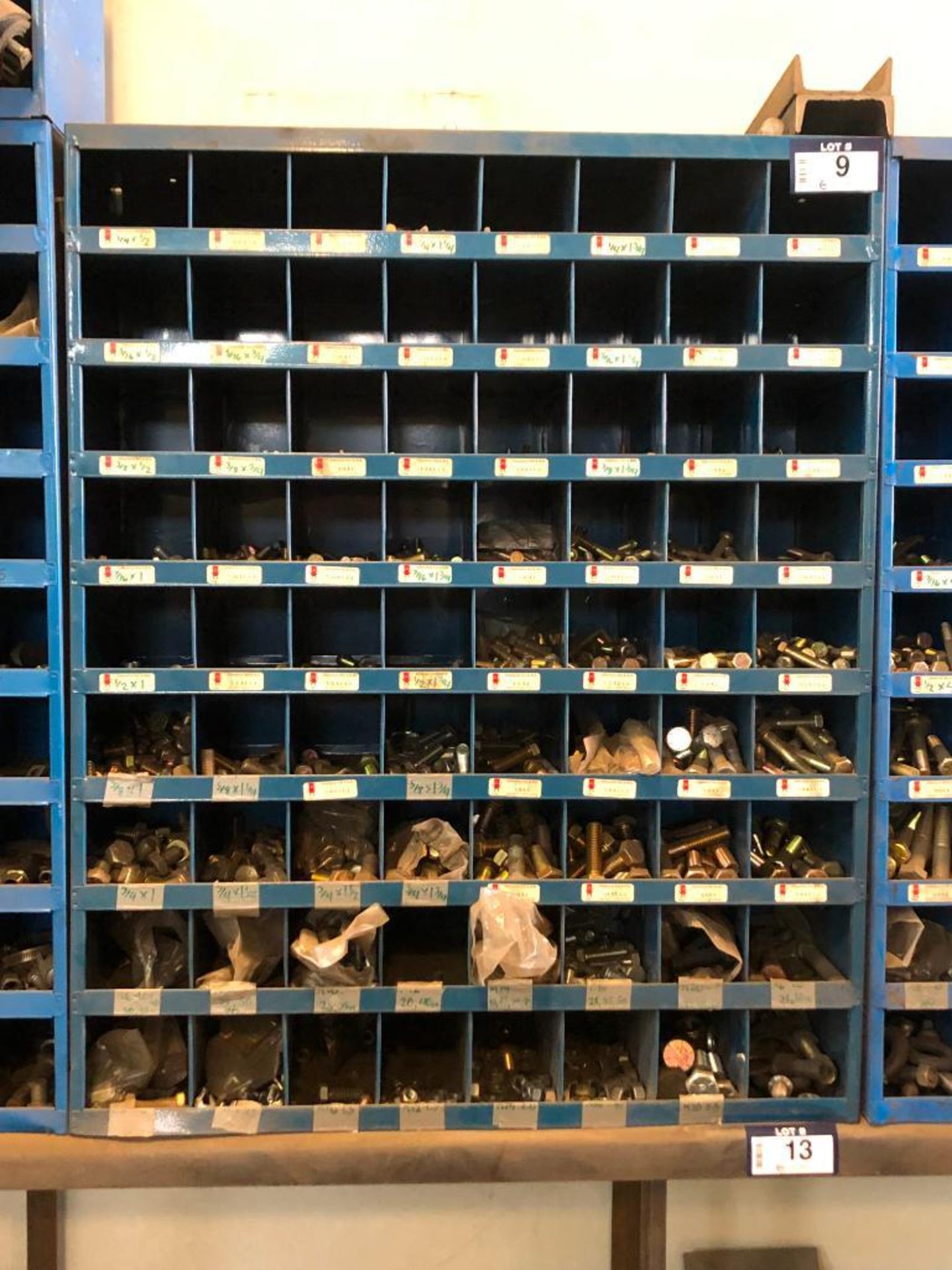 72-Compartment Parts Bin w/ Asst. Bolts, etc.