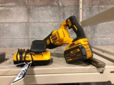 DeWalt DCS388 Cordless Reciprocating Saw with Blades & DCB118 Battery Charger w/ 2 Batteries