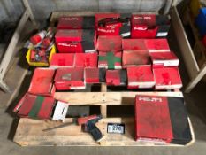 Pallet of Asst. Hilti Cartridges, Fasteners, etc.