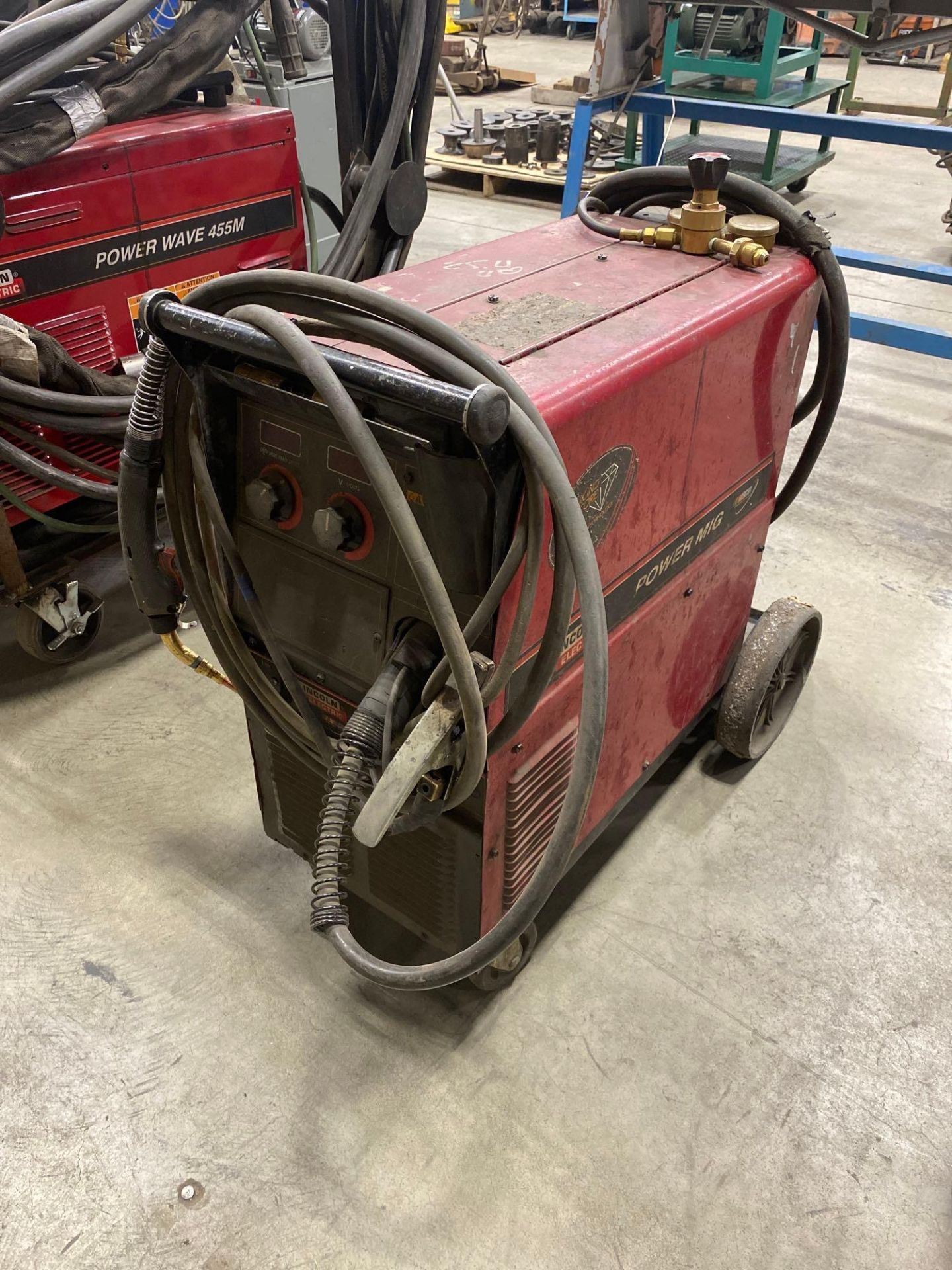 Lincoln Electric Power Mig 255 Mig Welder w/ Cart, Stinger, etc. - Image 2 of 6