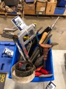 Lot of Asst. Hole Saws, Hand Saws, Pry Bars, etc.
