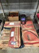 Lot of (2) Bags of Welding Flux, (2) Boxes of Asst. Welding Wire, (1) Welding Helmet etc.