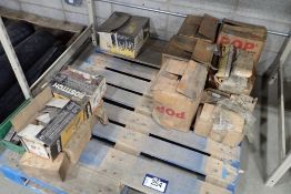 Pallet of Asst. Rivets, Staples & Nails