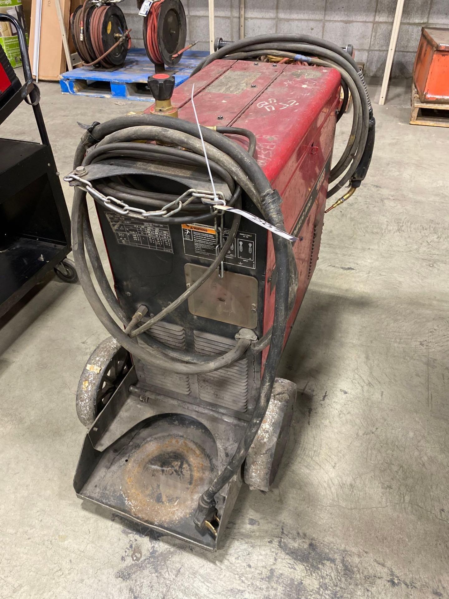 Lincoln Electric Power Mig 255 Mig Welder w/ Cart, Stinger, etc. - Image 5 of 6