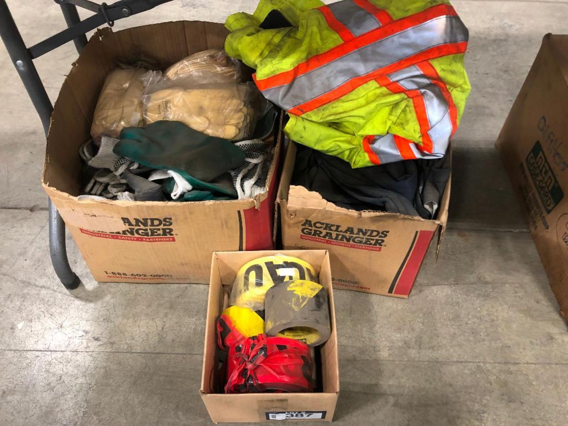 Lot of Asst. Gloves, Caution/Danger Tape, etc.