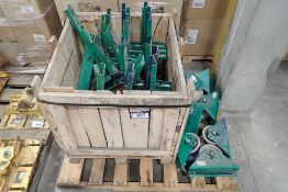 Lot of Approx. (23) Greenlee 2024-S Straight Cable Rollers and (8) Greenlee 658 Tray Type Sheave Rol