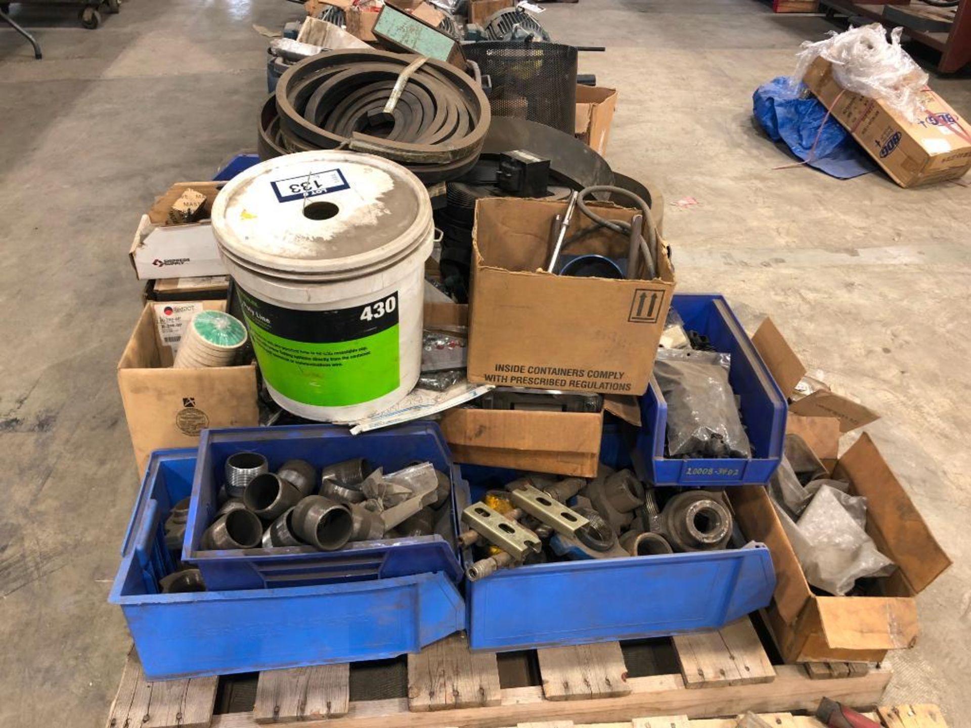 Pallet of Asst. Fittings, Stripping, Rubber, Twine, etc. - Image 2 of 3