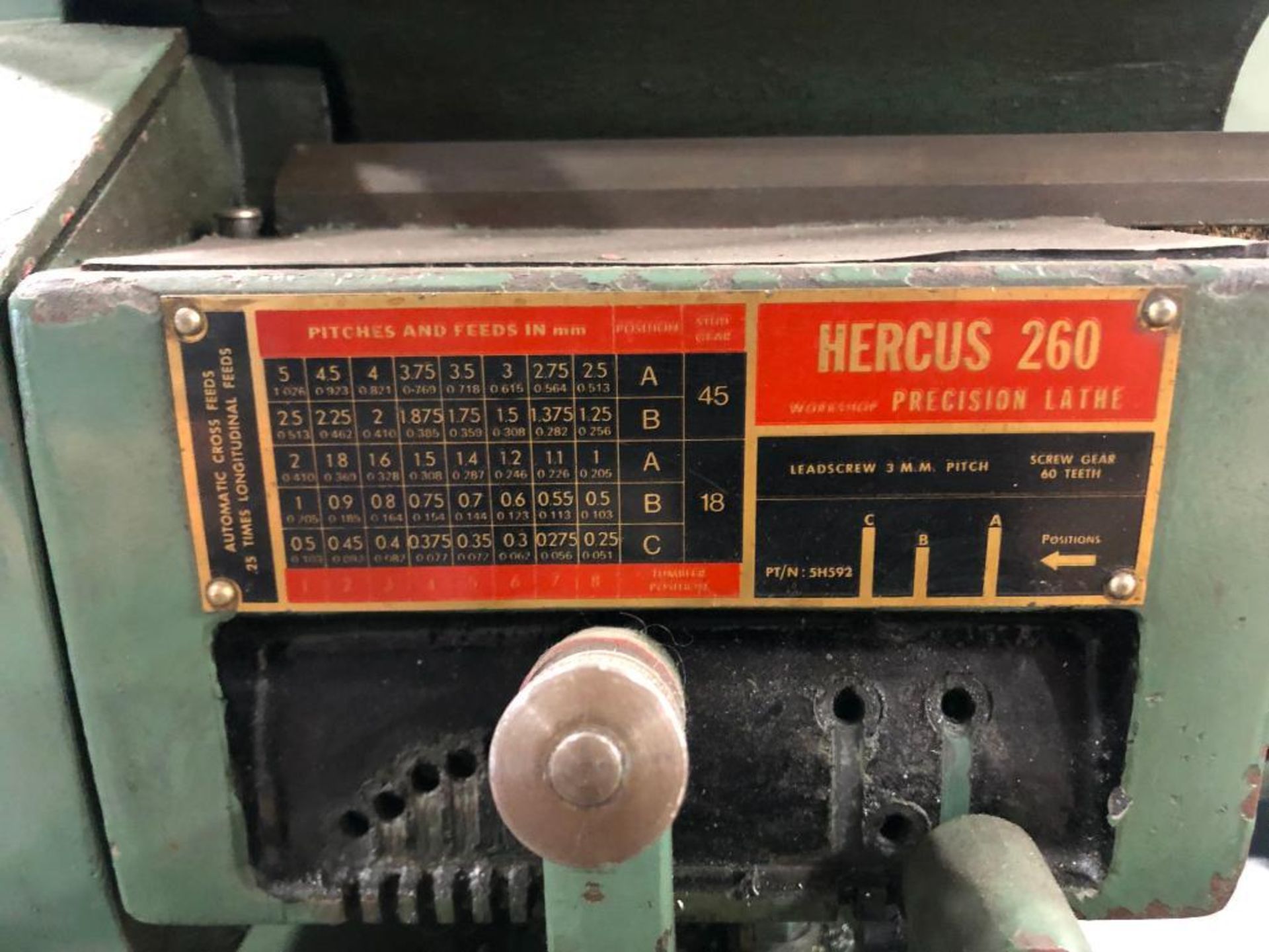 Hercus 260 Precision Lathe - Image 3 of 7