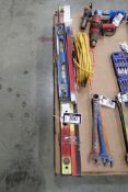 Lot of Asst. Levels, Rulers and Electrical Cord