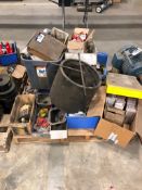 Pallet of Asst. Parts, Fasteners, Trailer Lighting, Shims, etc.