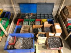 Pallet of Asst. Fasteners, D-Rings, Hex Bolts, Standoffs etc.