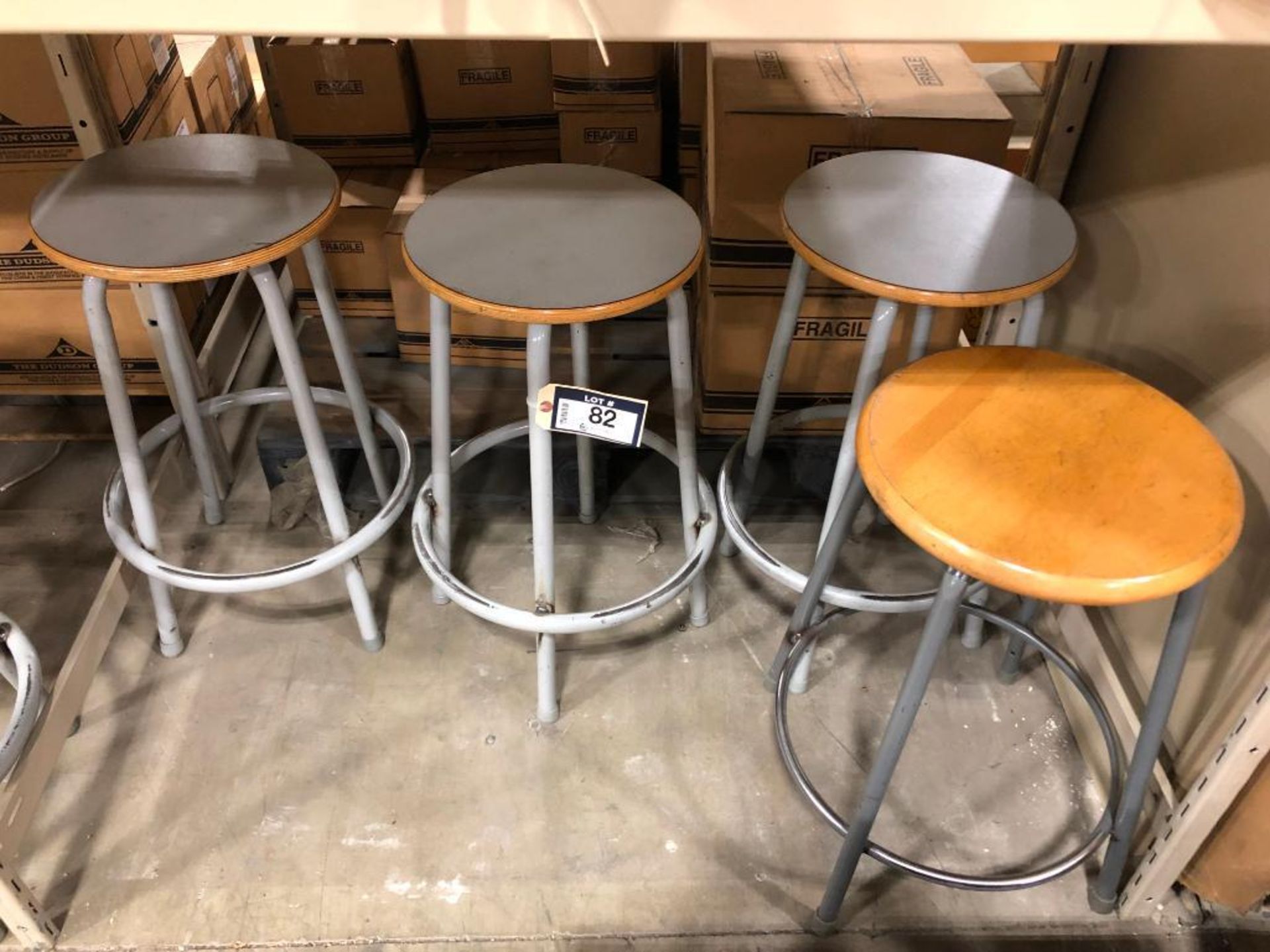 Lot of (4) Asst. Shop Stools