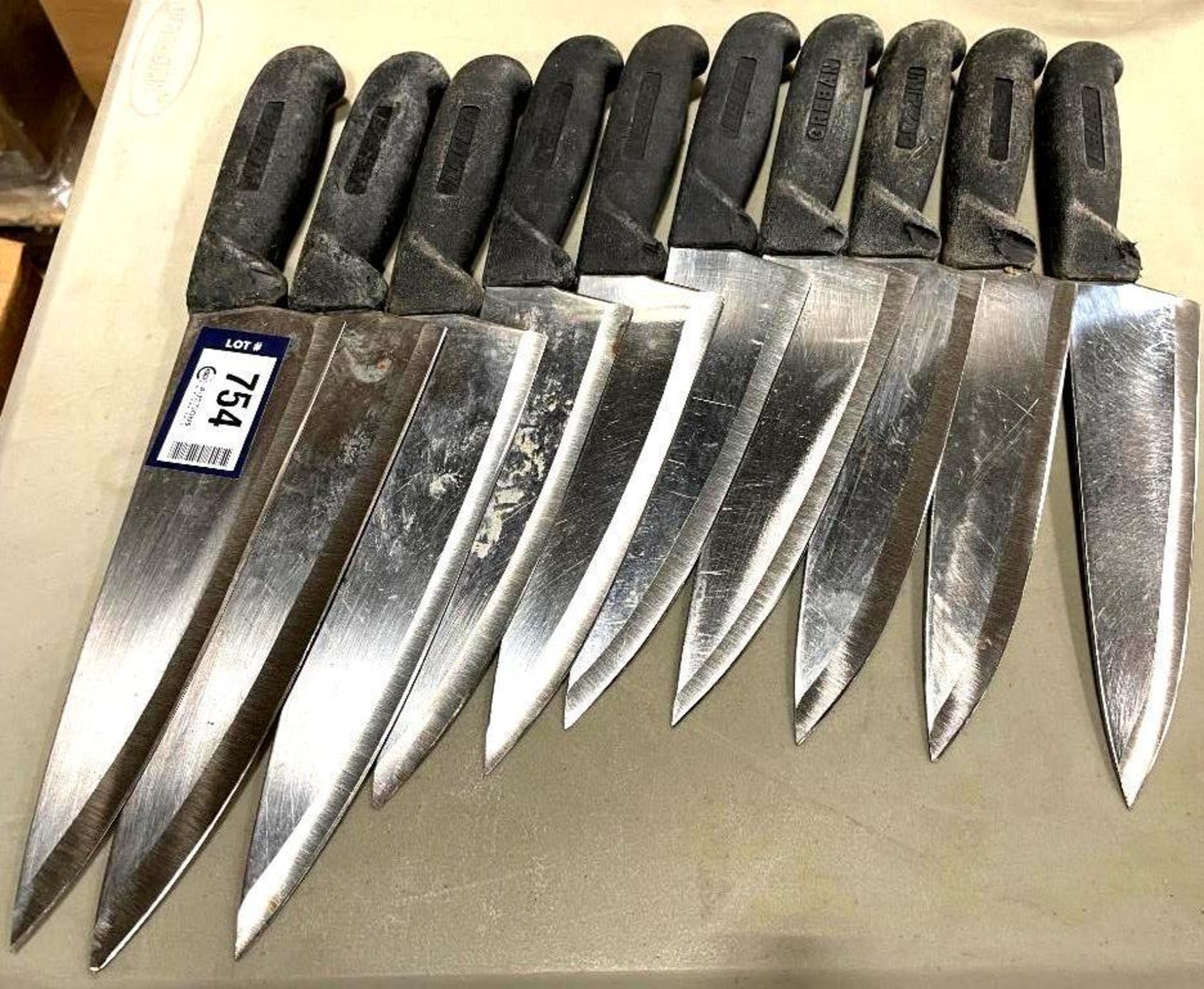 LOT OF 10 USED SHARPENED KNIVES - Image 2 of 3