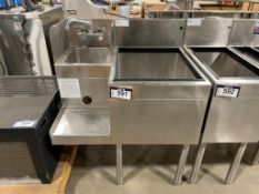 GLASTENDER IBB-18 - STAINLESS STEEL UNDERBAR ICE BIN & BAR SINK