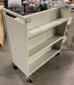 3 TIER BEIGE LIBRARY CART