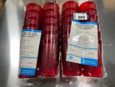 10 OZ PLASTIC STACKABLE RED TUMBLERS - LOT OF 24 - NEW