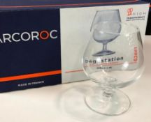 3 BOXES OF 8.25 OZ BRANDY GLASSES, ARCOROC 62661 - 6 PER BOX - NEW