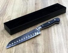 7" SANTOKU KNIFE W/FORGED G-EDGE BLADE, OMCAN 18350 - NEW