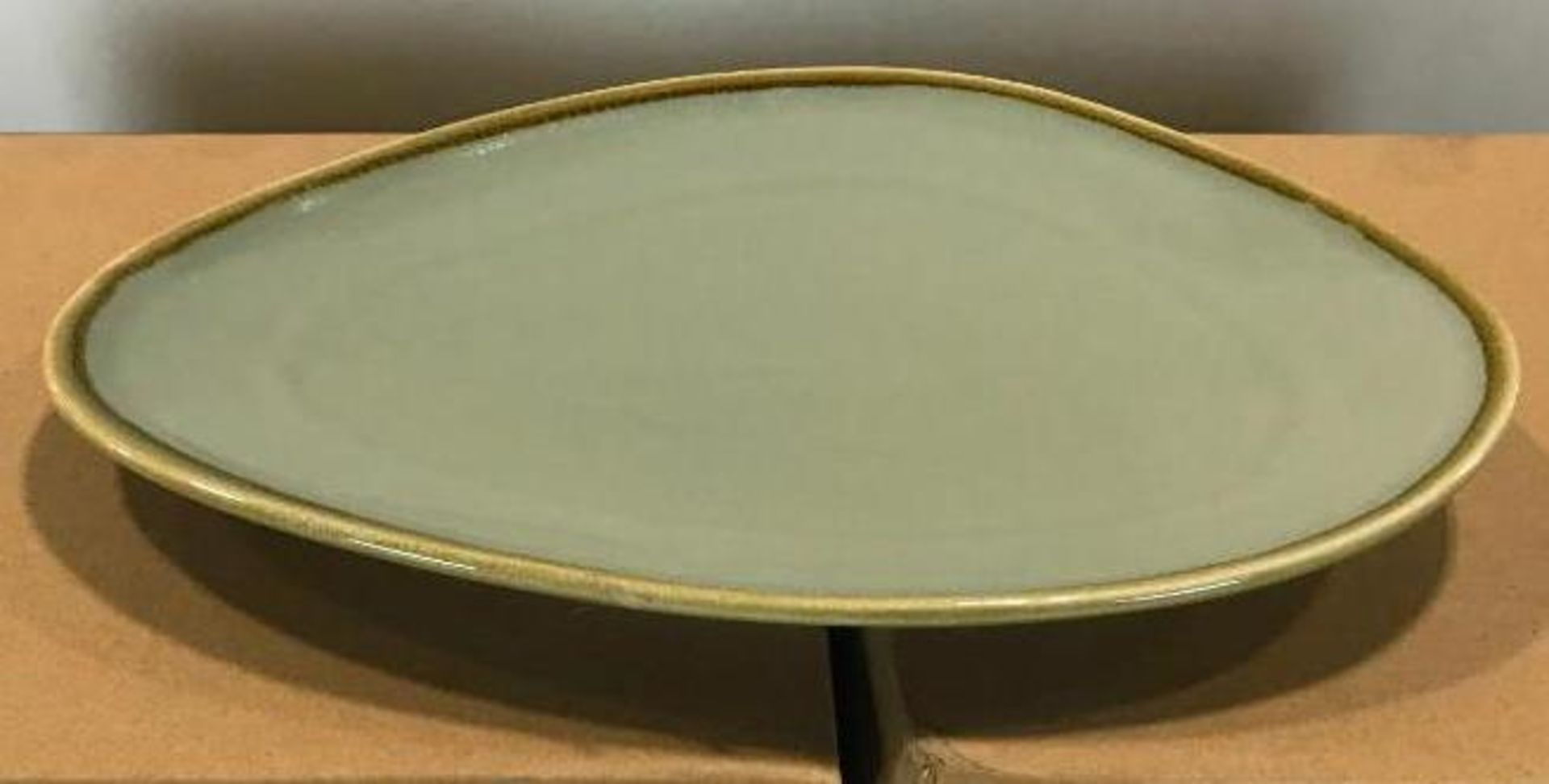 4 CASES OF TERRASTONE 11 1/2" SAGE GREEN OVAL PLATTER - 12/CASE, ARCOROC - NEW - Image 3 of 3