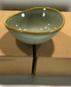 CASE OF TERRASTONE 6 1/2" SAGE GREEN BOWL - 24/CASE, ARCOROC - NEW