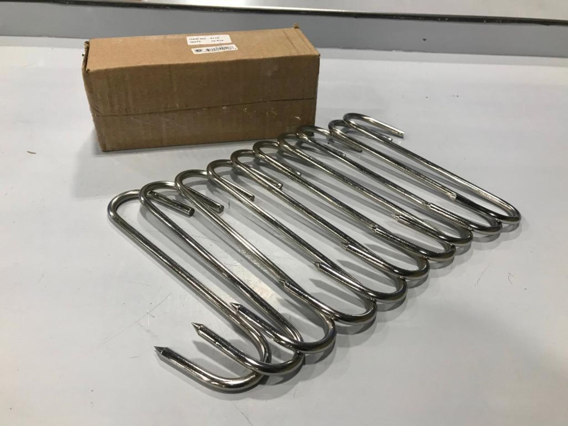 7" STAINLESS STEEL MEAT HOOK - CASE OF 10 - JOHNSON ROSE 9118 - NEW - Image 3 of 3