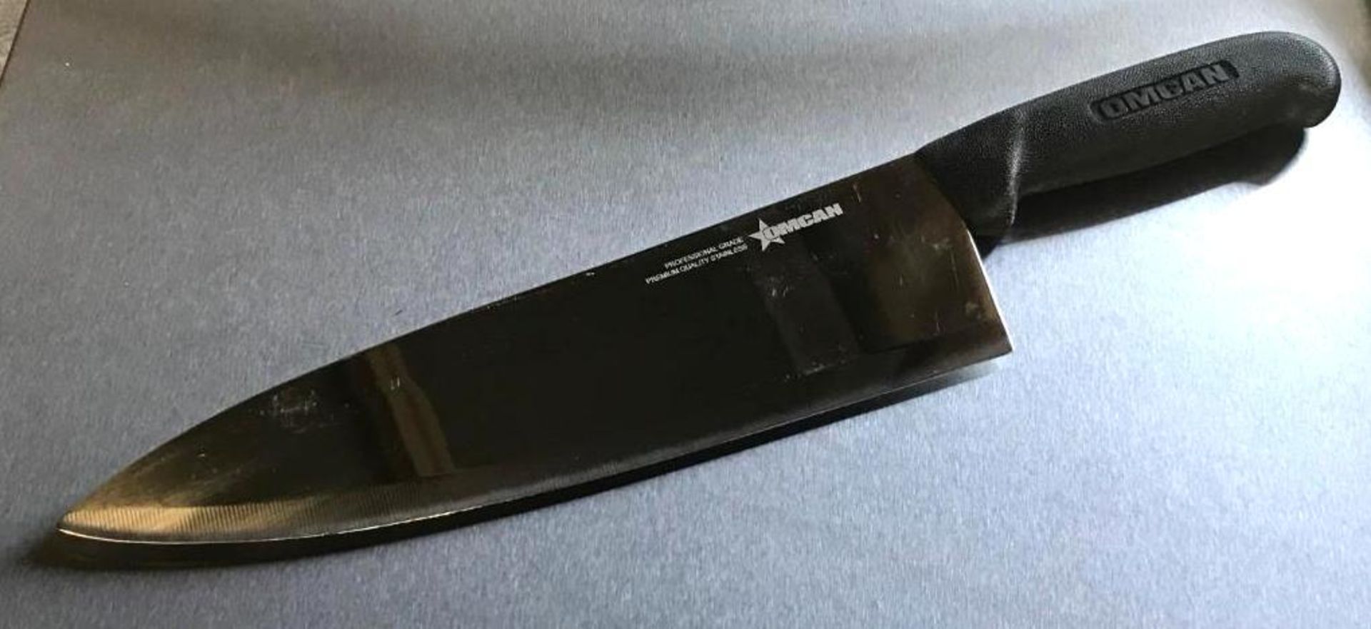 10" BLACK OMCAN MEDIUM BLADE COOK KNIFE - Image 4 of 4