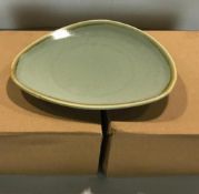 2 CASES OF TERRASTONE 8 7/8" SAGE GREEN PLATE - 18/CASE, ARCOROC - NEW