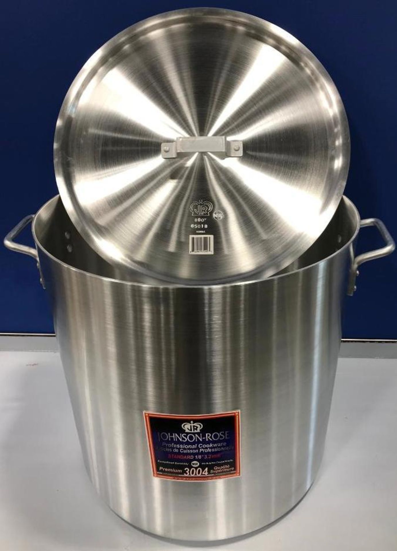 80QT PREMIUM ALUMINUM STOCK POT WITH COVER, JOHNSON ROSE 65580 - NEW - Image 3 of 3