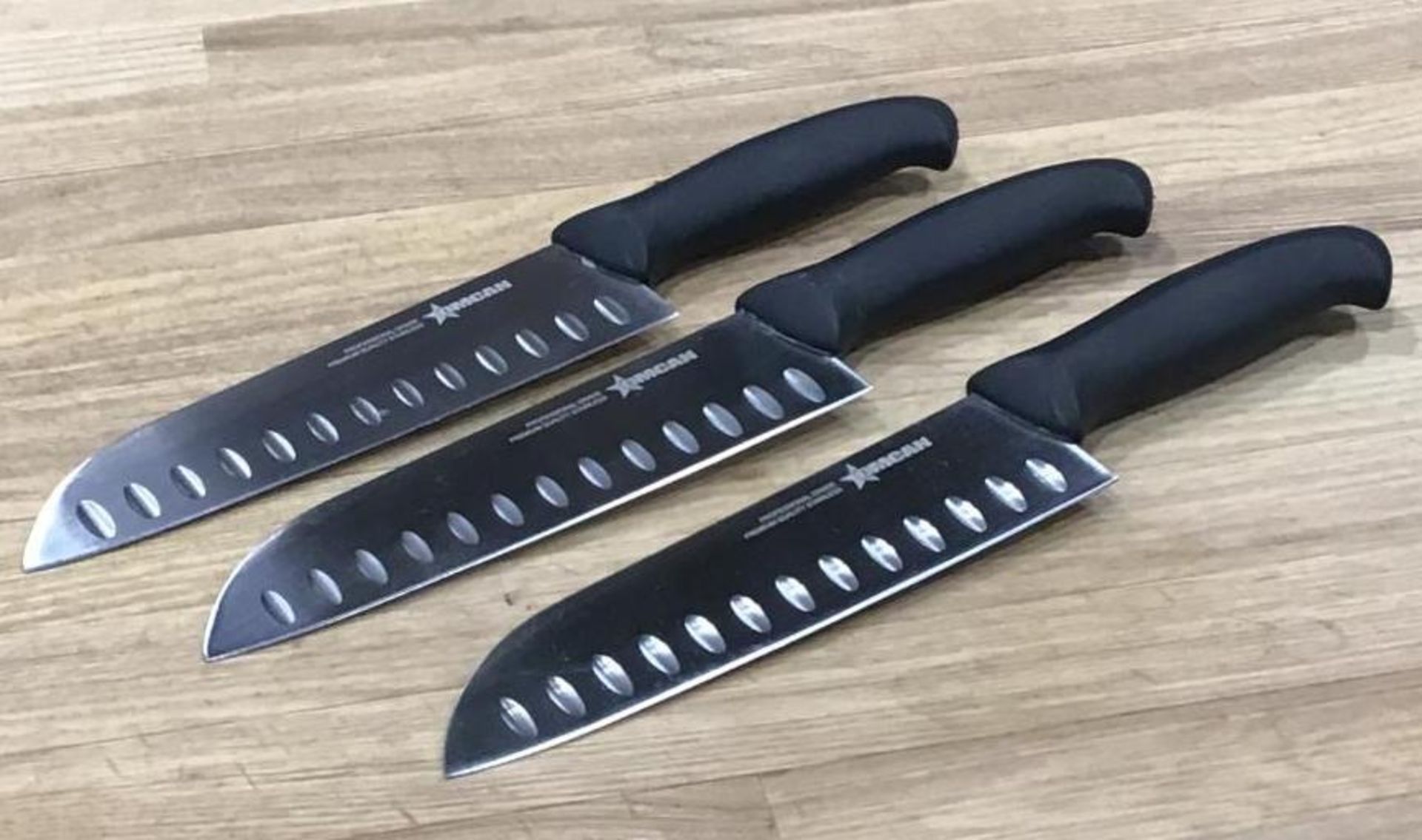 7" MULTI-PURPOSE KNIVES W/G-BLADE, BLACK POLY HANDLE, OMCAN 12761 - LOT OF 3