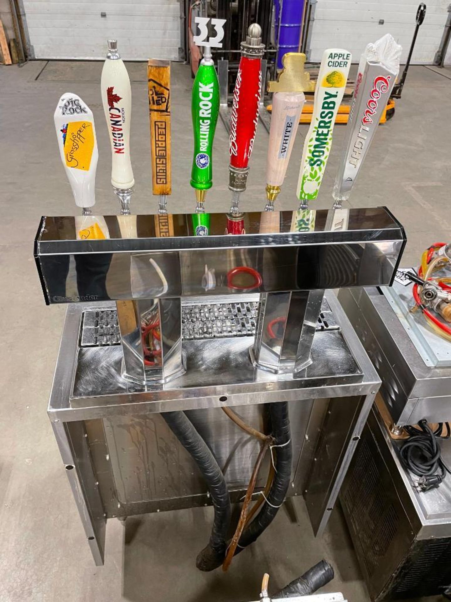 GLASTENDER BGS-30-S - BACK BAR GLASS STORAGE CABINET, OPEN FRONT WITH DRAFT BEER TOWER & 8 TAPS - Image 22 of 28
