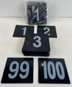 LOT OF (2) NUMBER SETS 1-100, JOHNSON ROSE 9200 - NEW