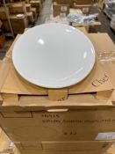 2 CASES OF 12" WHITE COUPE BONE CHINA OVAL PLATTER, ARCOROC "INFINITY" FN515 - LOT OF 24 - NEW