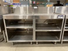 (2) GLASTENDER DBGR-24 - UNDERBAR GLASS RACK STORAGE UNIT WITH DRAINBOARD TOP